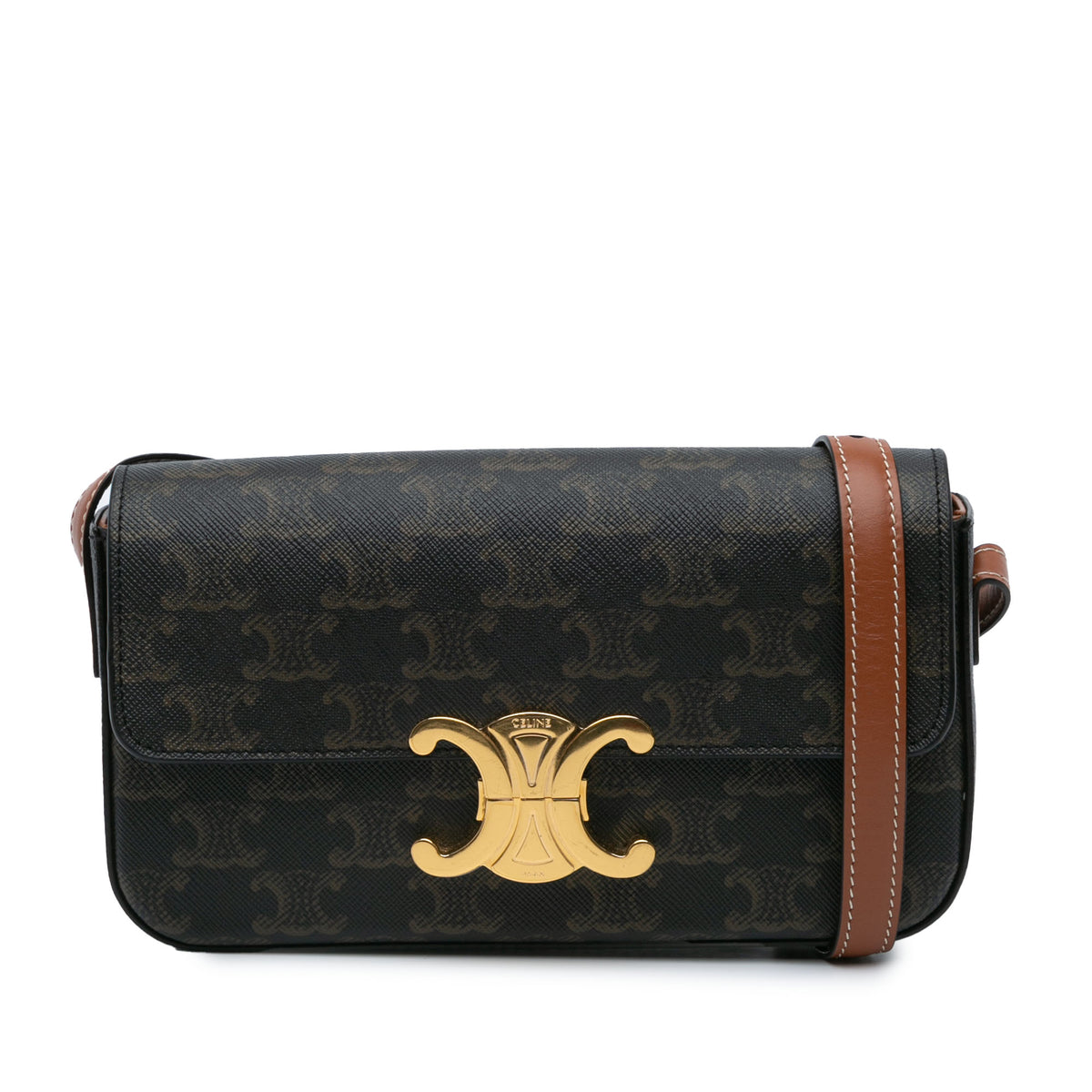 Triomphe Coated Canvas Claude Shoulder Bag