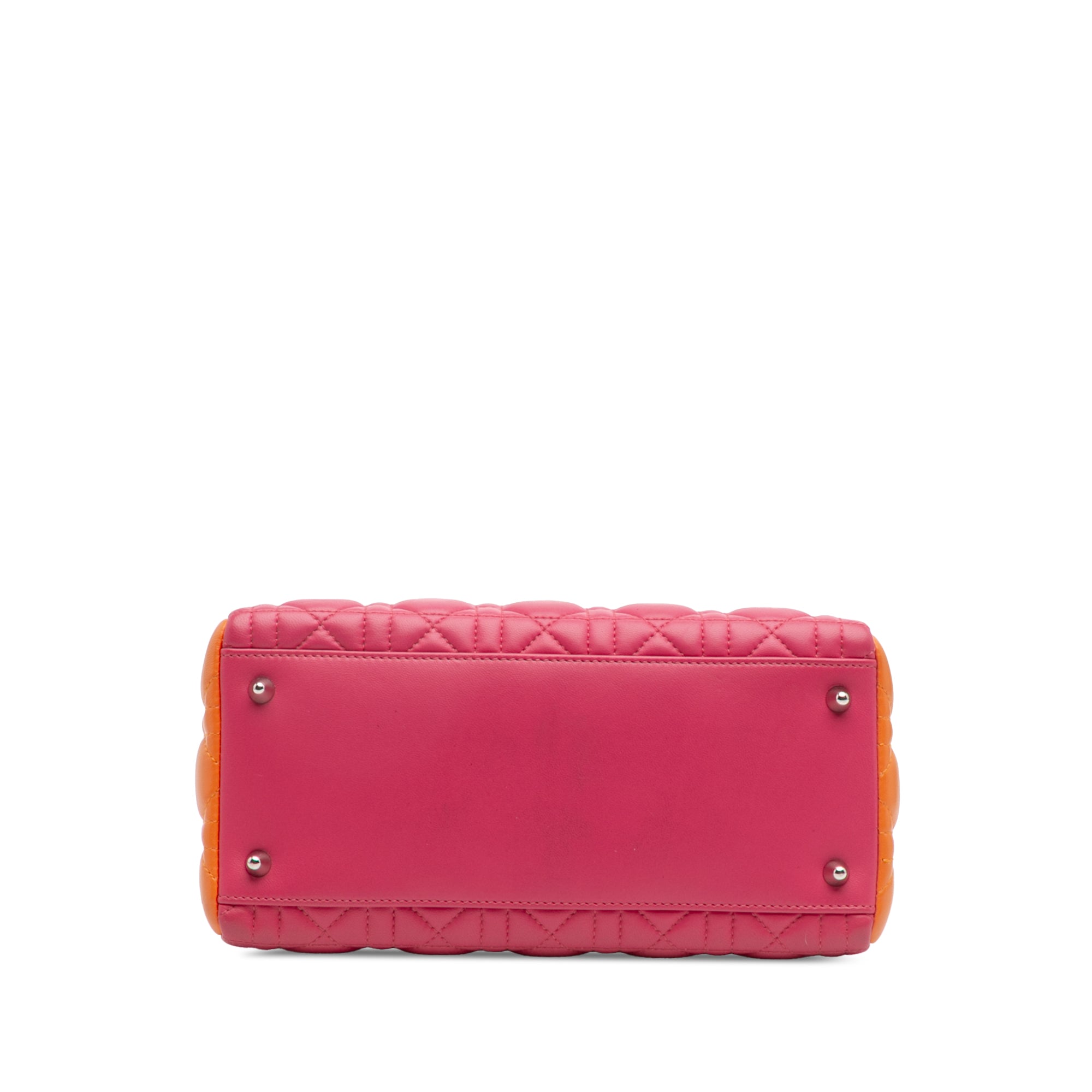 Medium Tricolor Lambskin Cannage Lady Dior