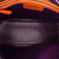 Medium Tricolor Lambskin Cannage Lady Dior