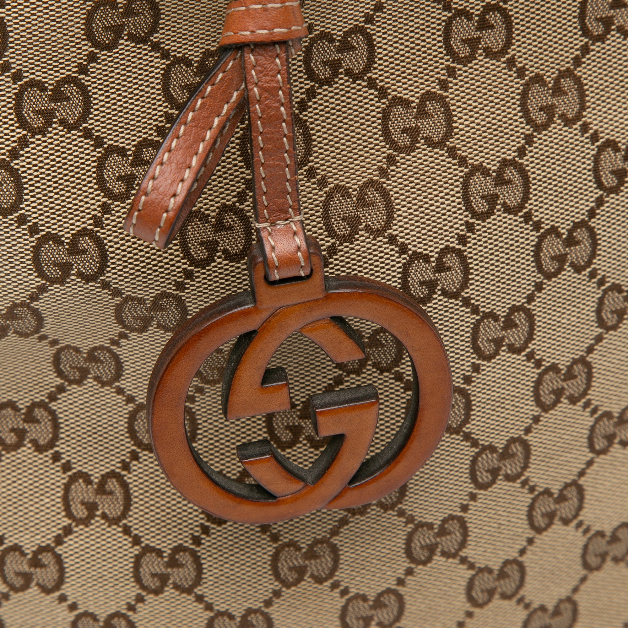 Large GG Canvas GG Charm Tote