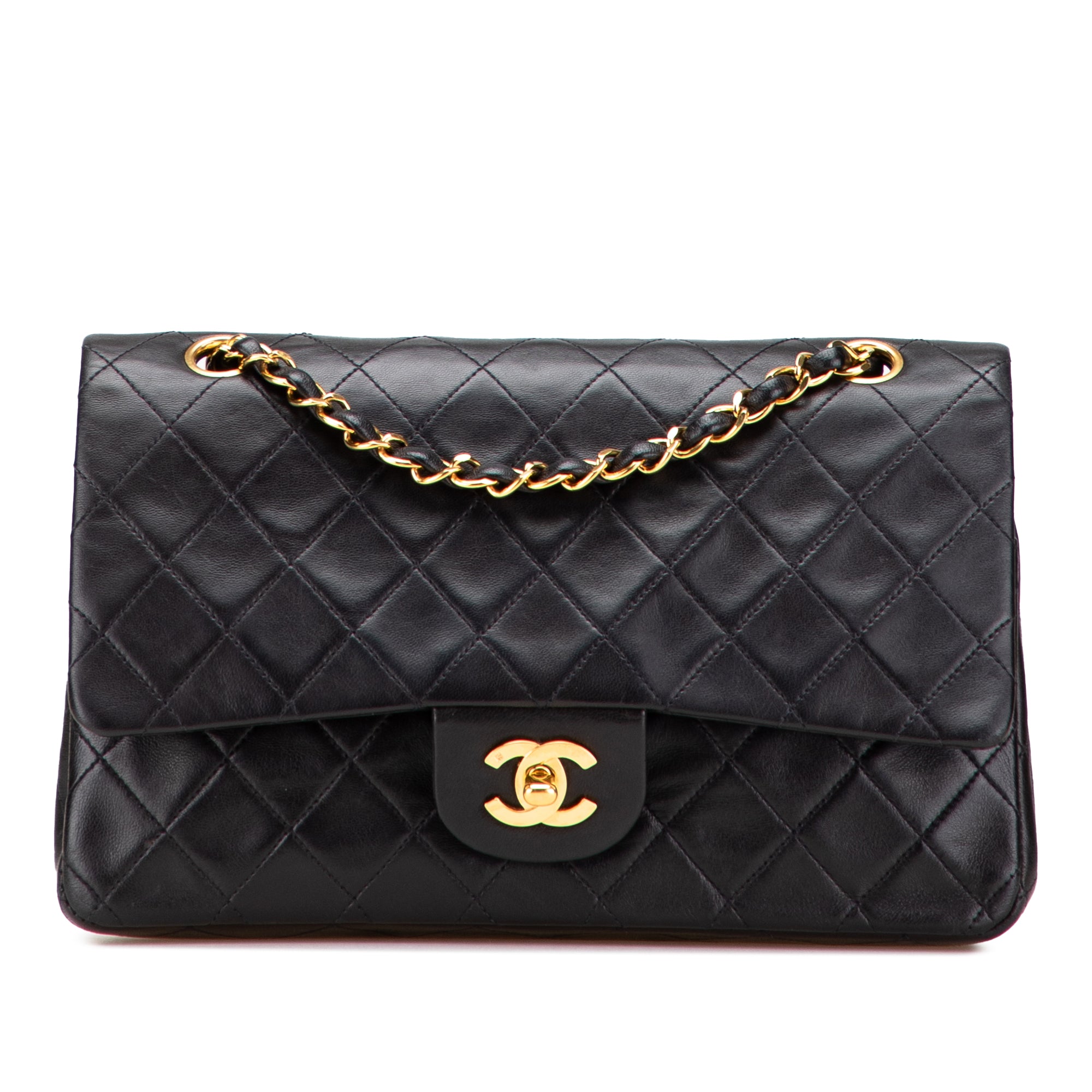 Medium Classic Lambskin Double Flap