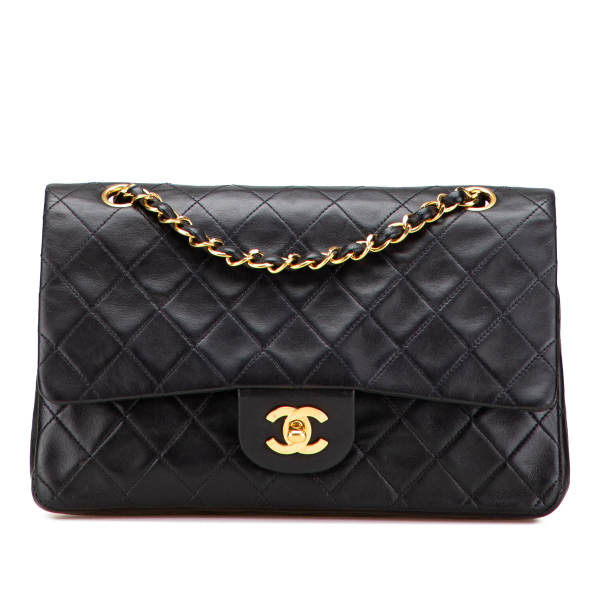 Medium Classic Lambskin Double Flap