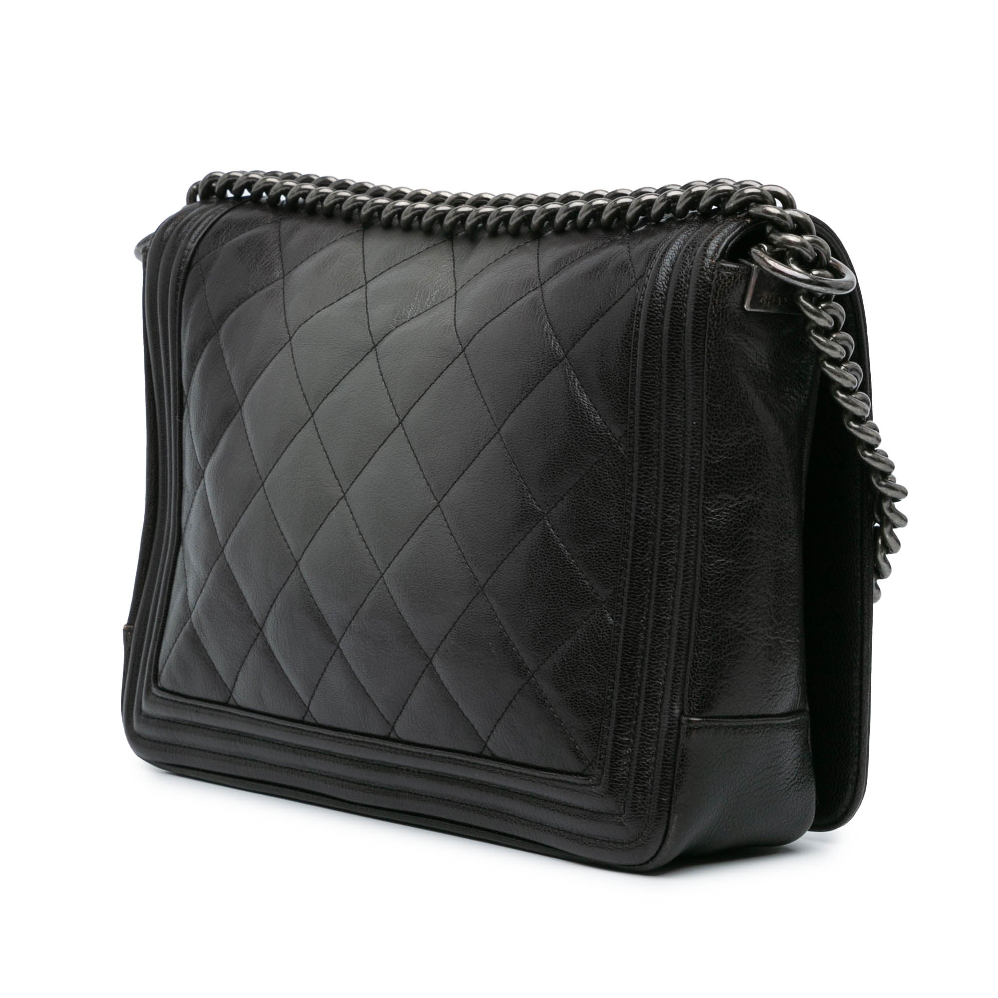 New Medium Quilted Goatskin Ombre Boy Flap