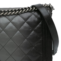 New Medium Quilted Goatskin Ombre Boy Flap