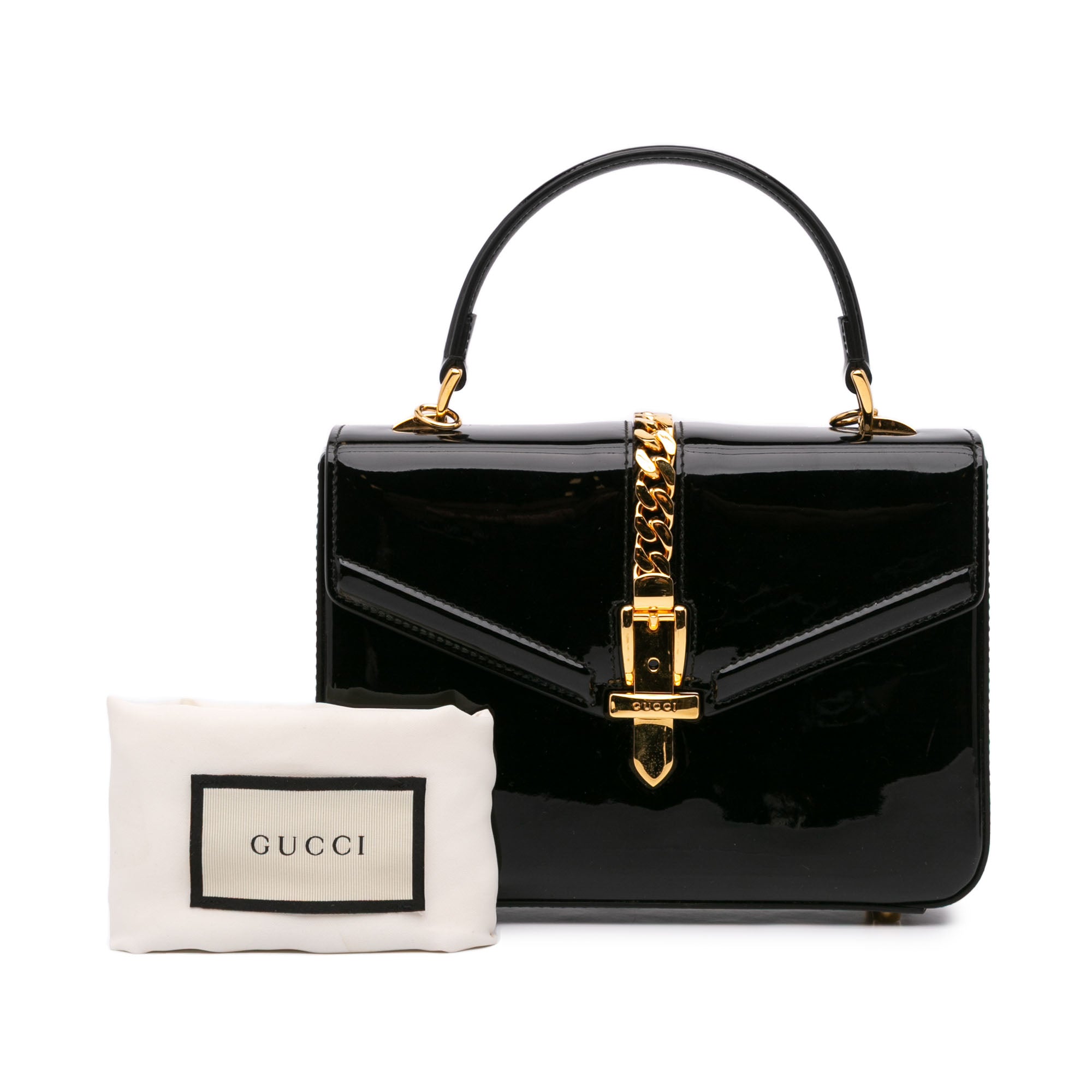 Mini Patent Sylvie 1969 Top Handle Bag