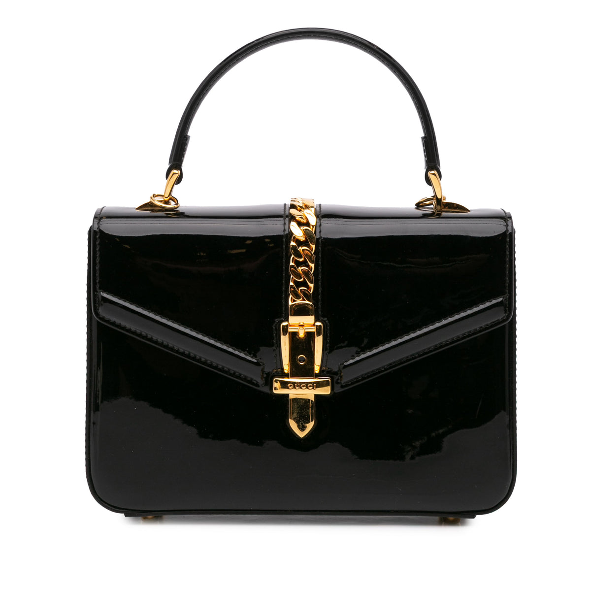 Mini Patent Sylvie 1969 Top Handle Bag