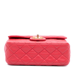 Mini Square Classic Lambskin Casino Royale Charms Single Flap