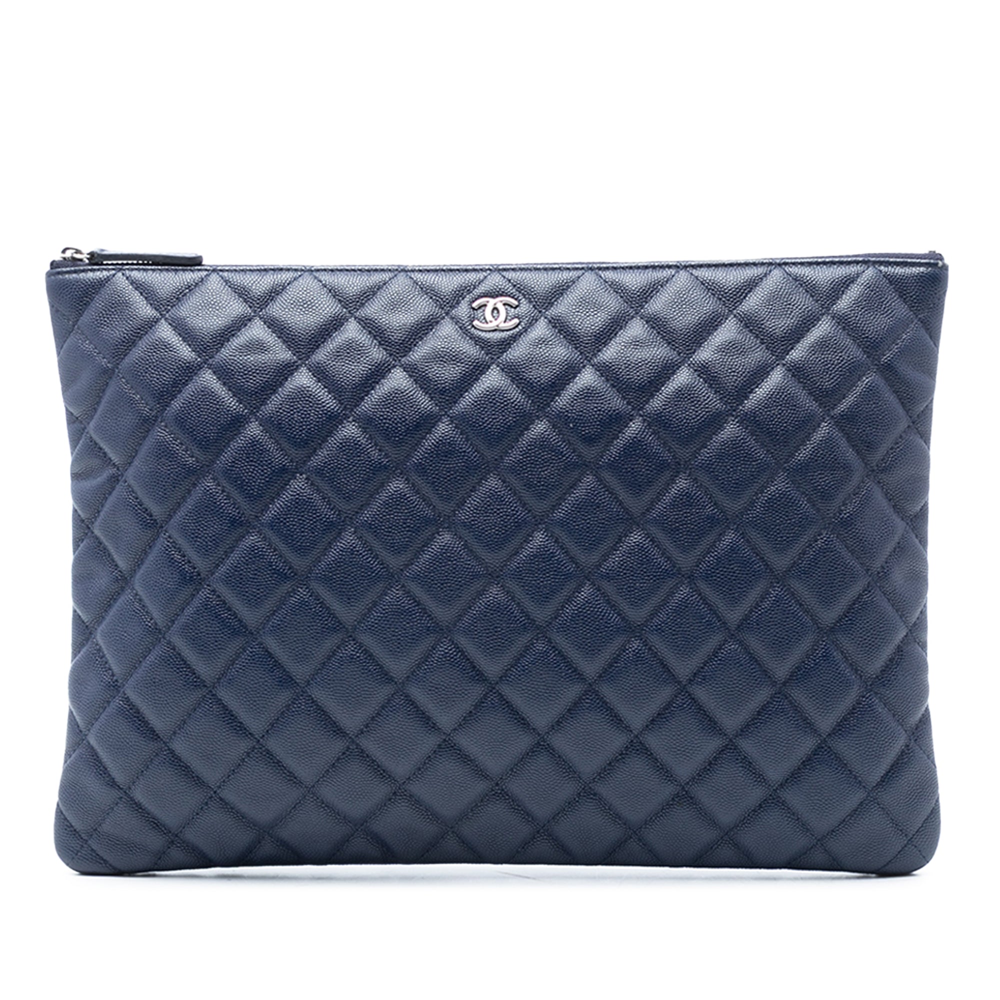 Large Quilted Caviar O Case Clutch