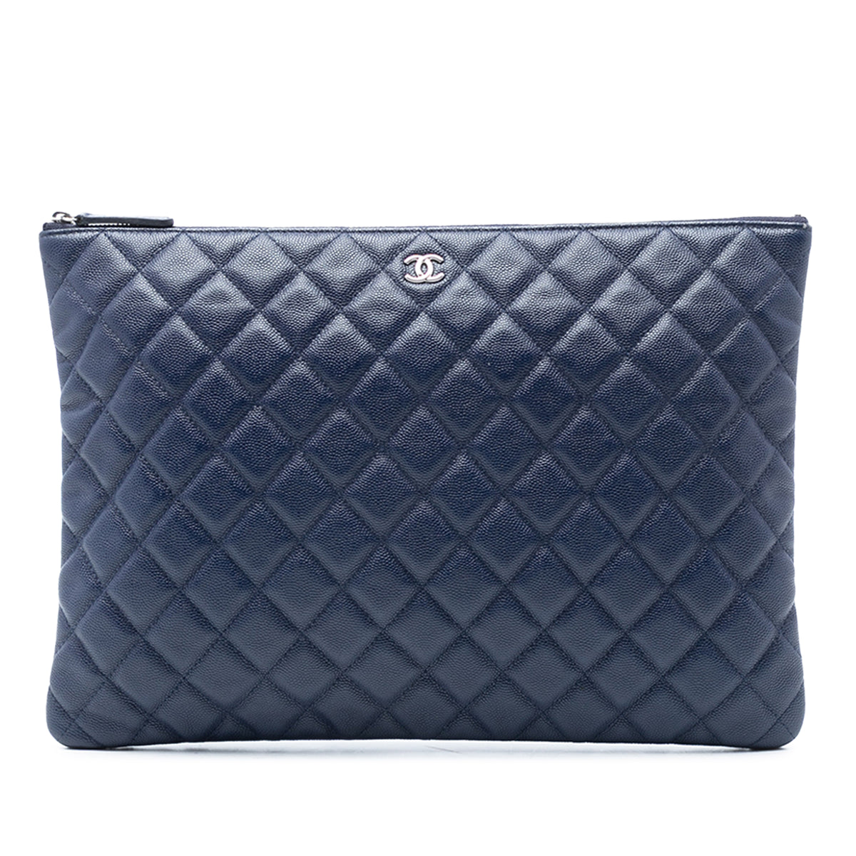 Large Quilted Caviar O Case Clutch