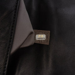 Quilted Metallic Distressed Lambskin CC Crystal Flap