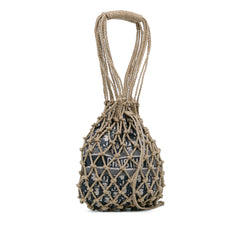 Woven Rope and Oblique Technical Fabric Net Bag