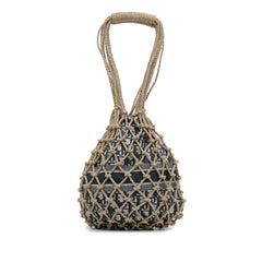 Woven Rope and Oblique Technical Fabric Net Bag