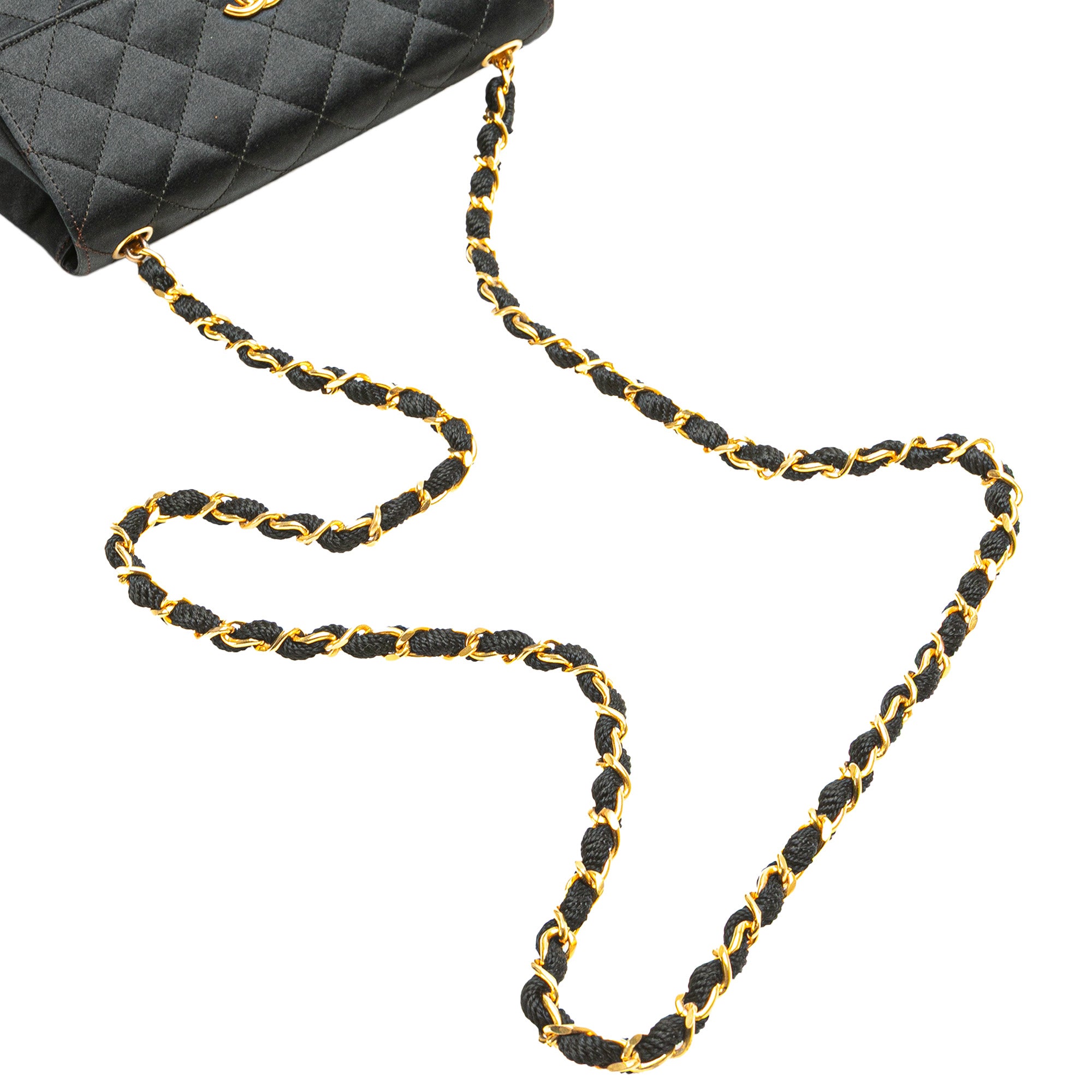 Mini Rectangular CC Quilted Satin Flap