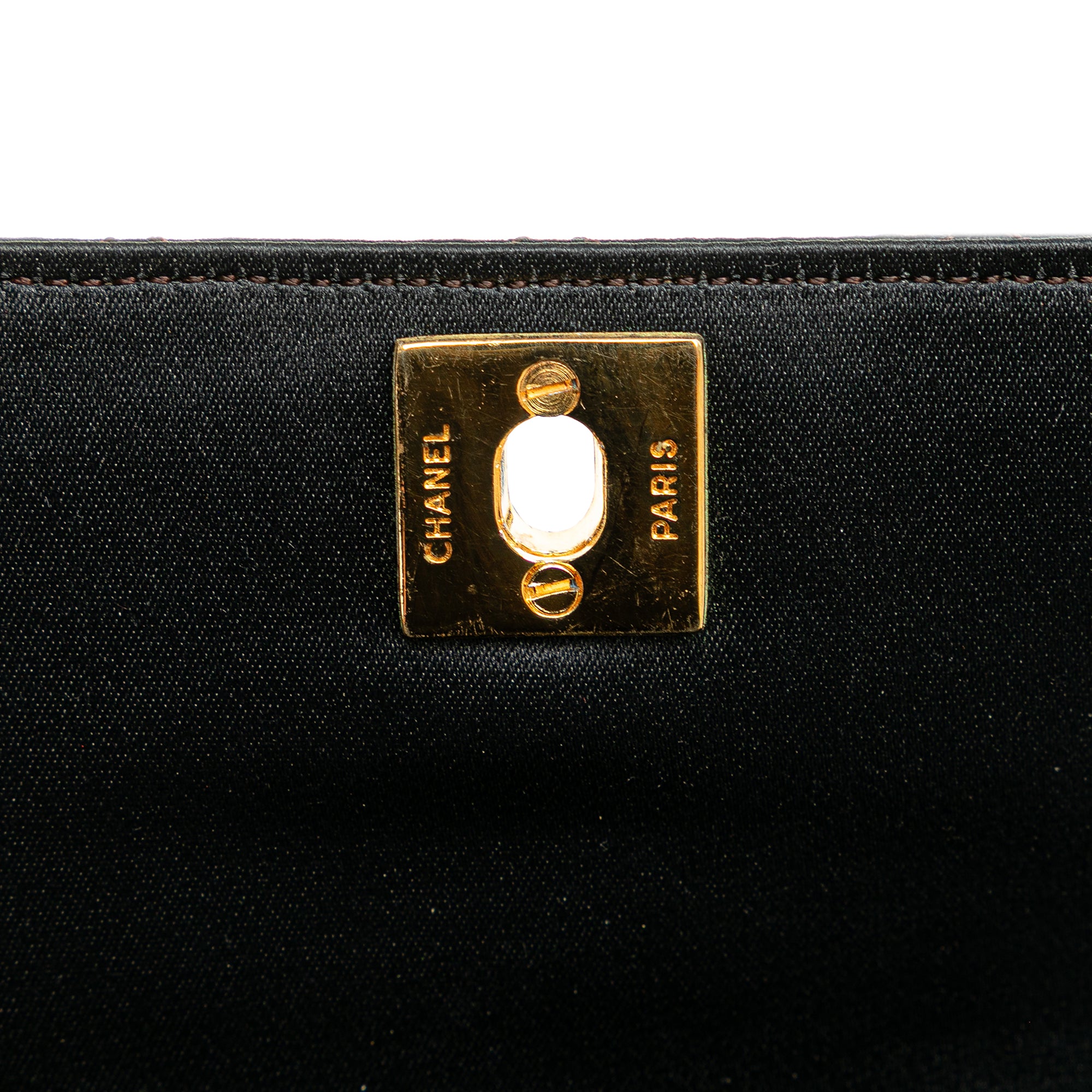 Mini Rectangular CC Quilted Satin Flap