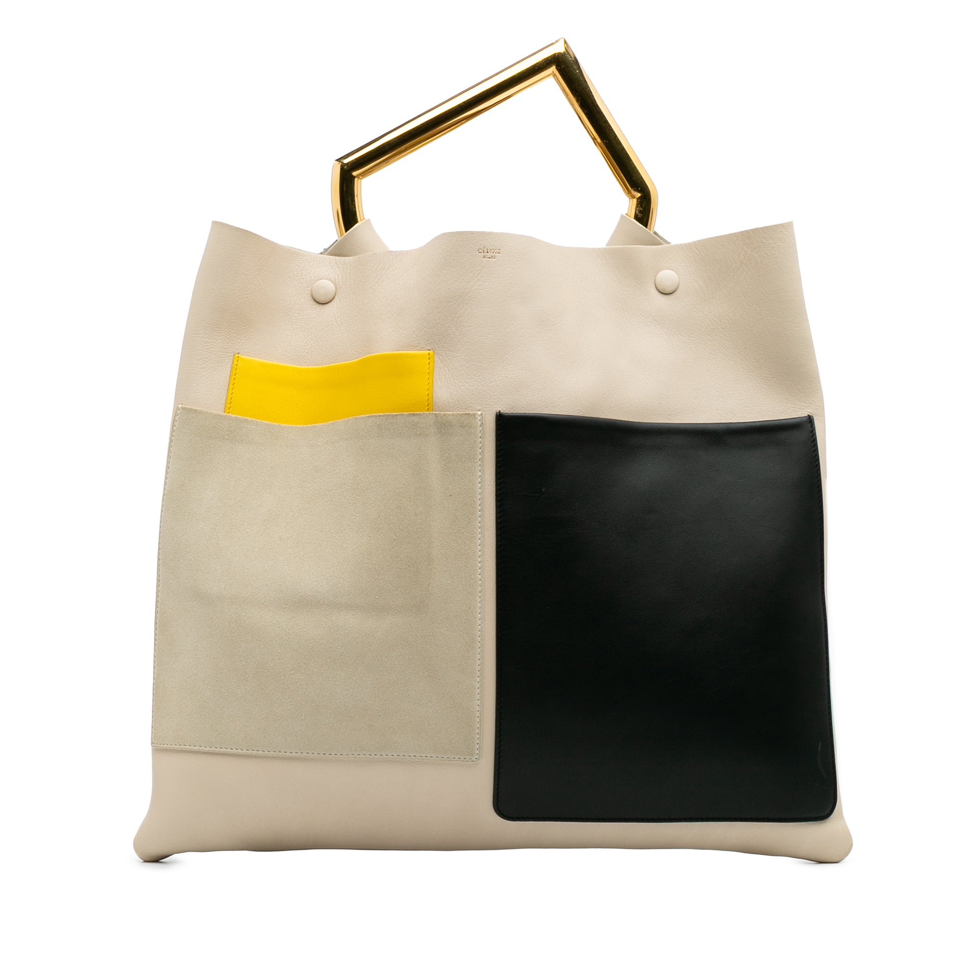 Leather Geometric Tote