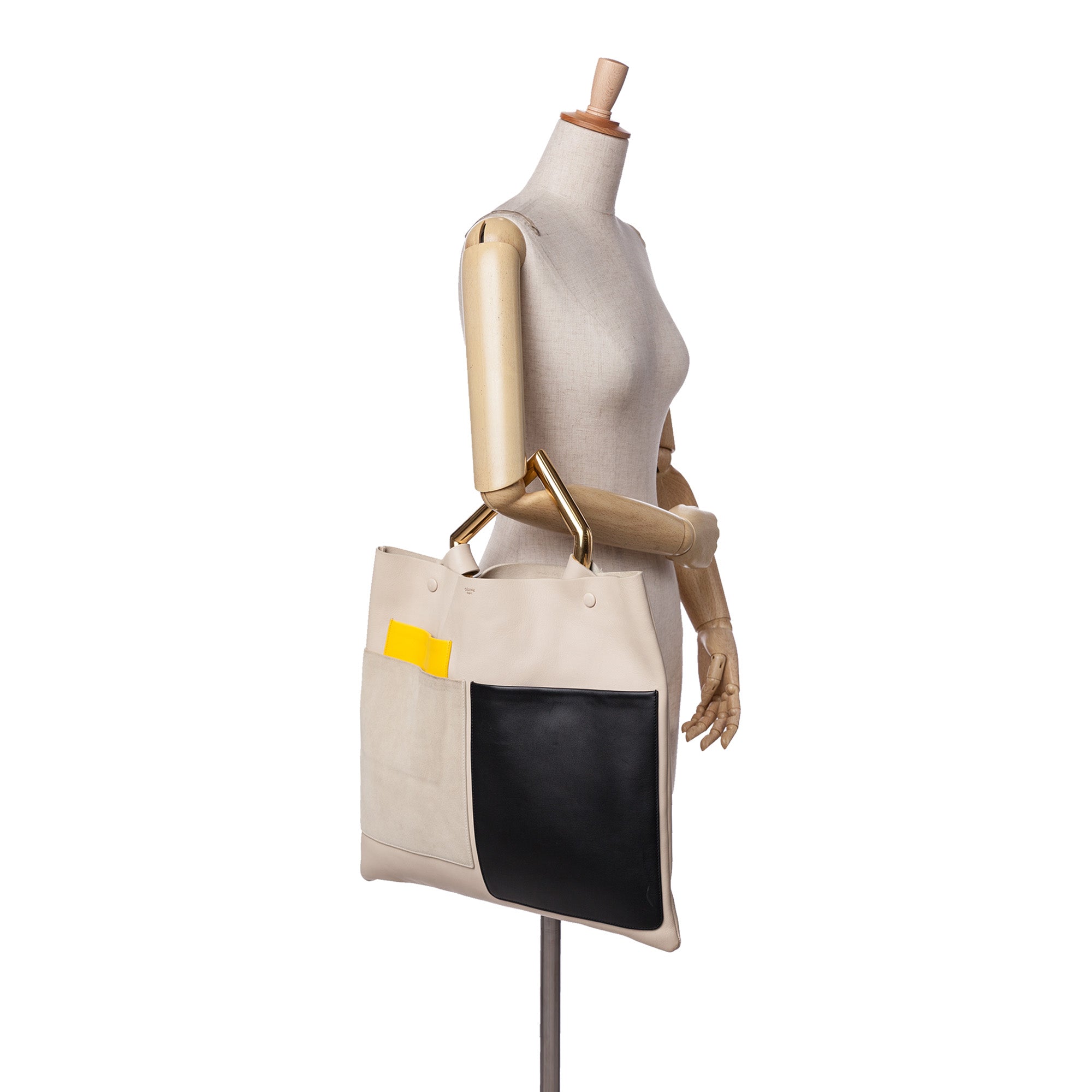 Leather Geometric Tote