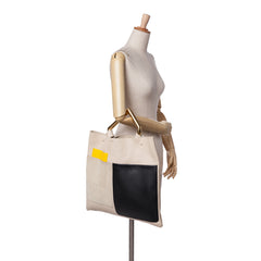 Leather Geometric Tote