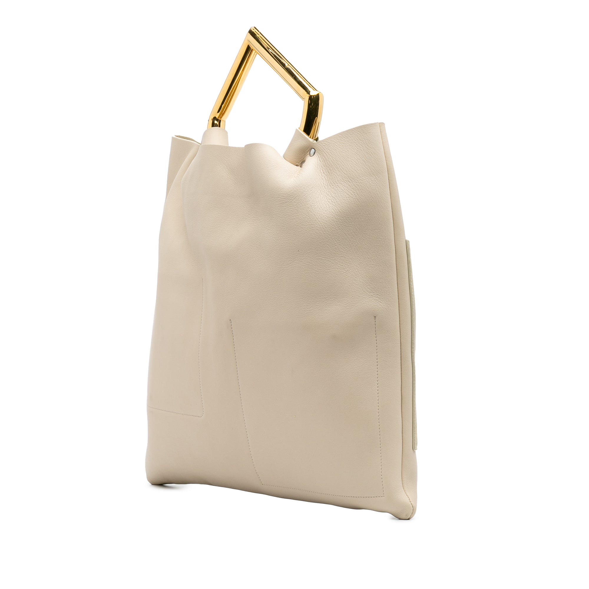 Leather Geometric Tote