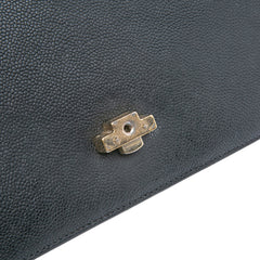 Paris Cuba Medium Caviar Thread Around Flap