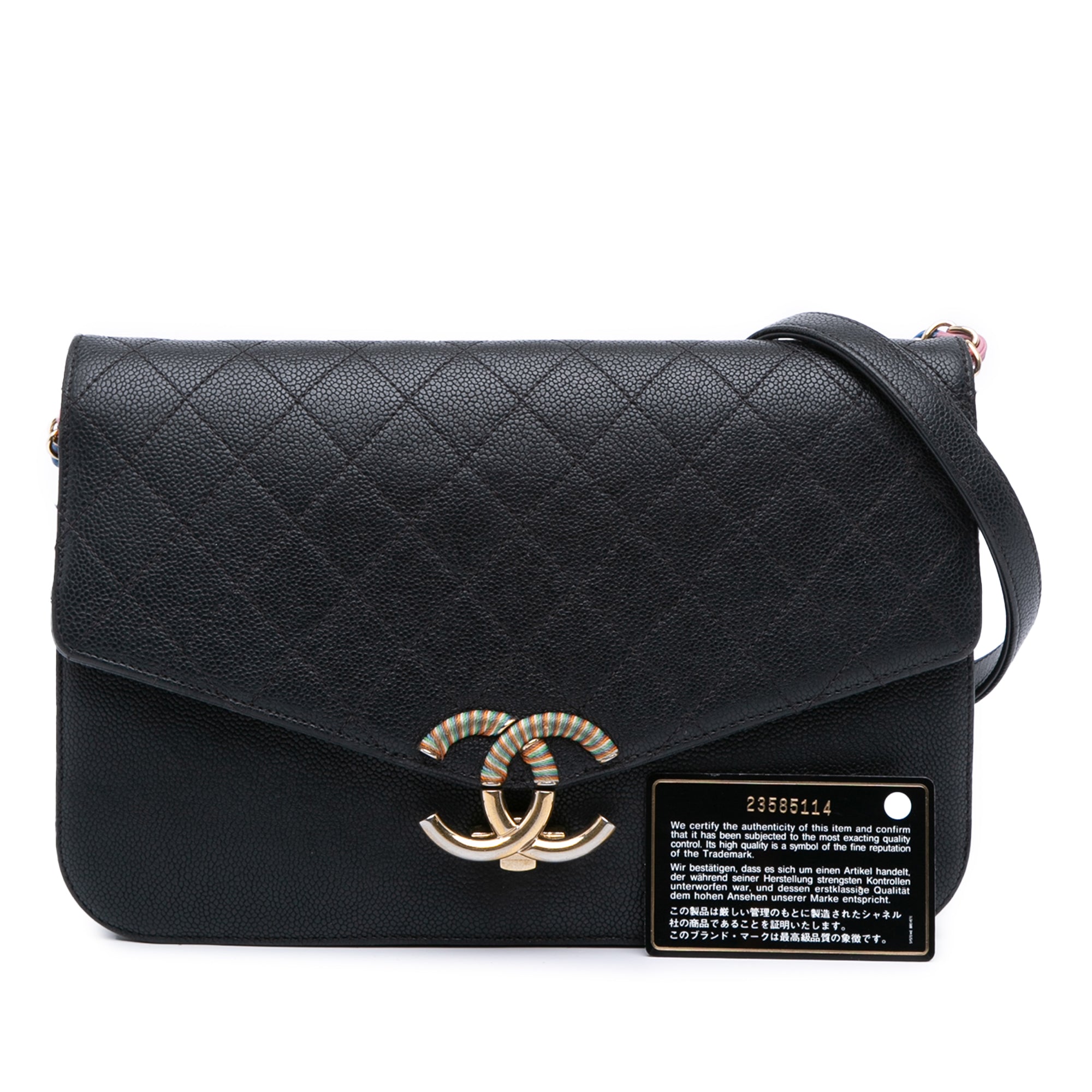 Paris Cuba Medium Caviar Thread Around Flap