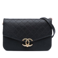 Paris Cuba Medium Caviar Thread Around Flap
