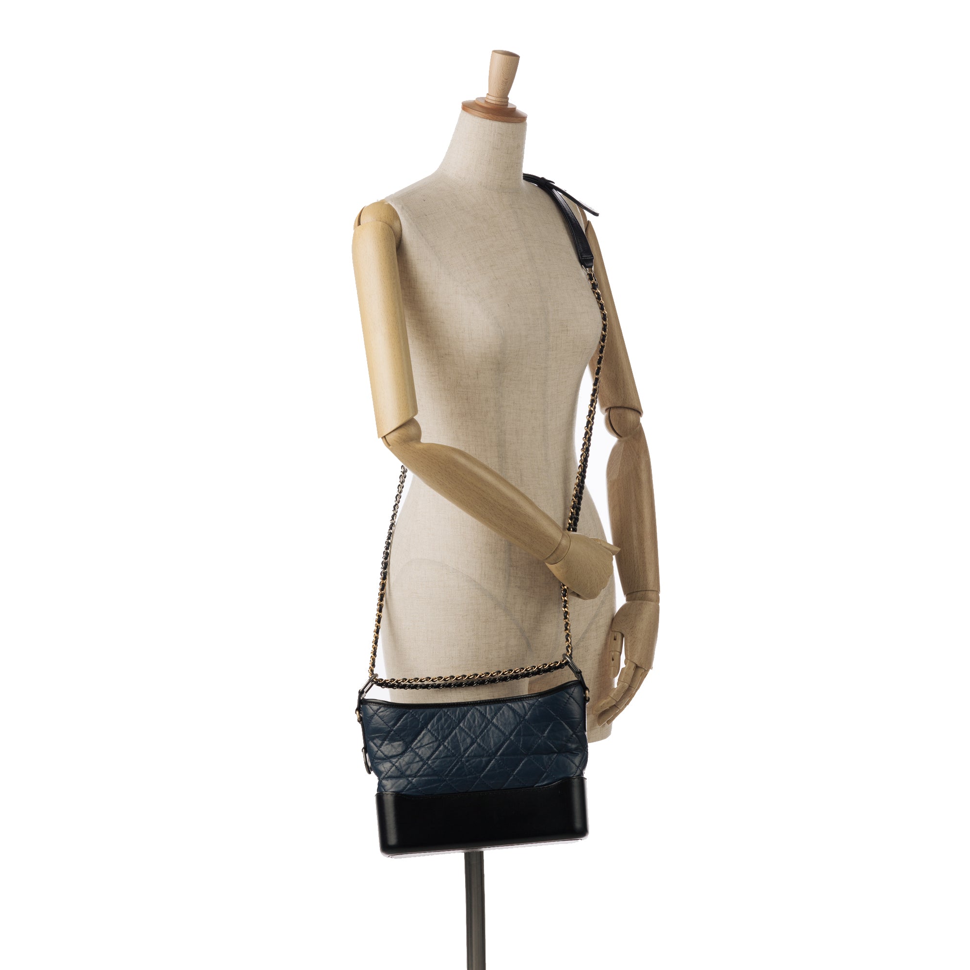 Small Bicolor Aged Calfskin Gabrielle Crossbody