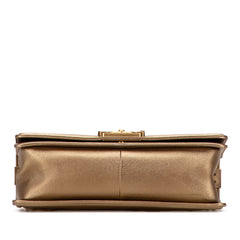 Old Medium Quilted Metallic Lambskin Boy Flap