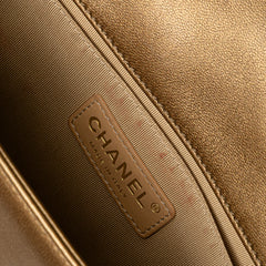 Old Medium Quilted Metallic Lambskin Boy Flap