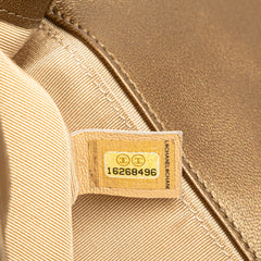 Old Medium Quilted Metallic Lambskin Boy Flap