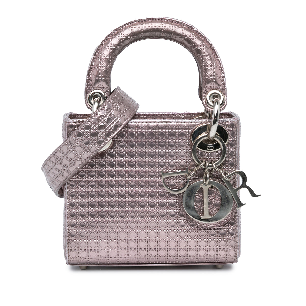 Mini Metallic Patent Microcannage Lady Dior