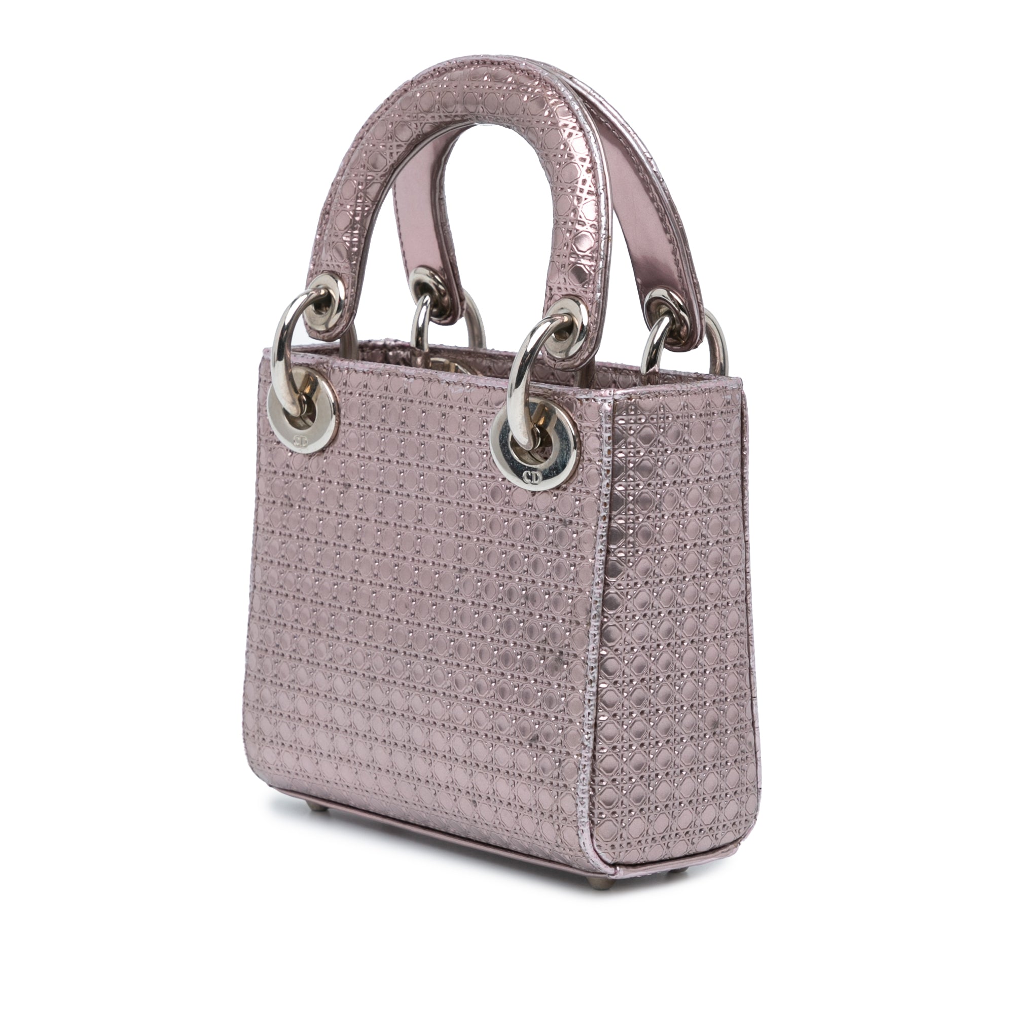 Mini Metallic Patent Microcannage Lady Dior