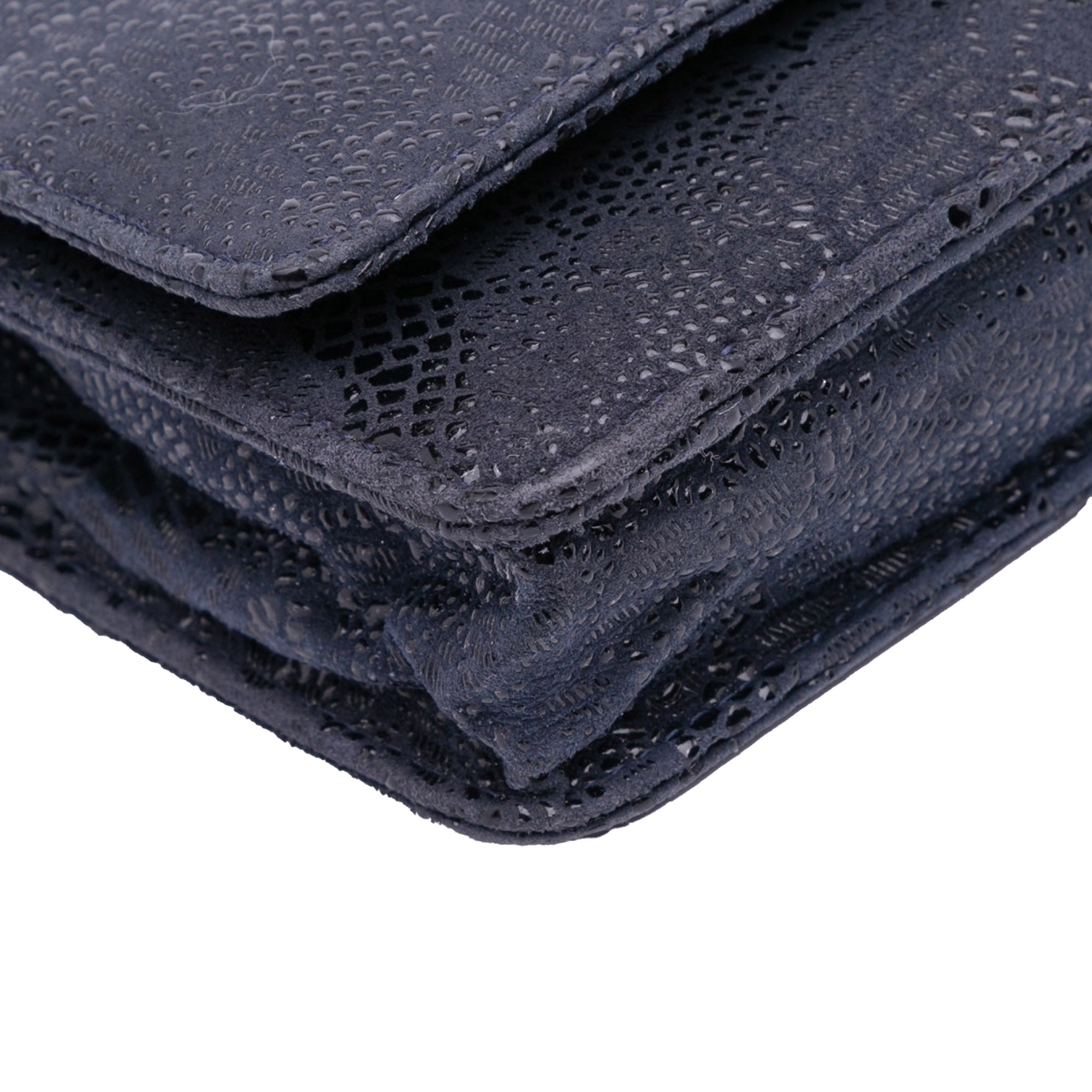 Lace Overlay Goatskin Wallet On Chain
