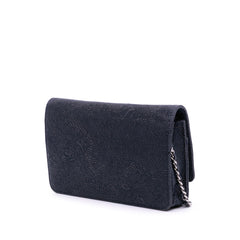 Lace Overlay Goatskin Wallet On Chain