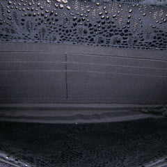 Lace Overlay Goatskin Wallet On Chain