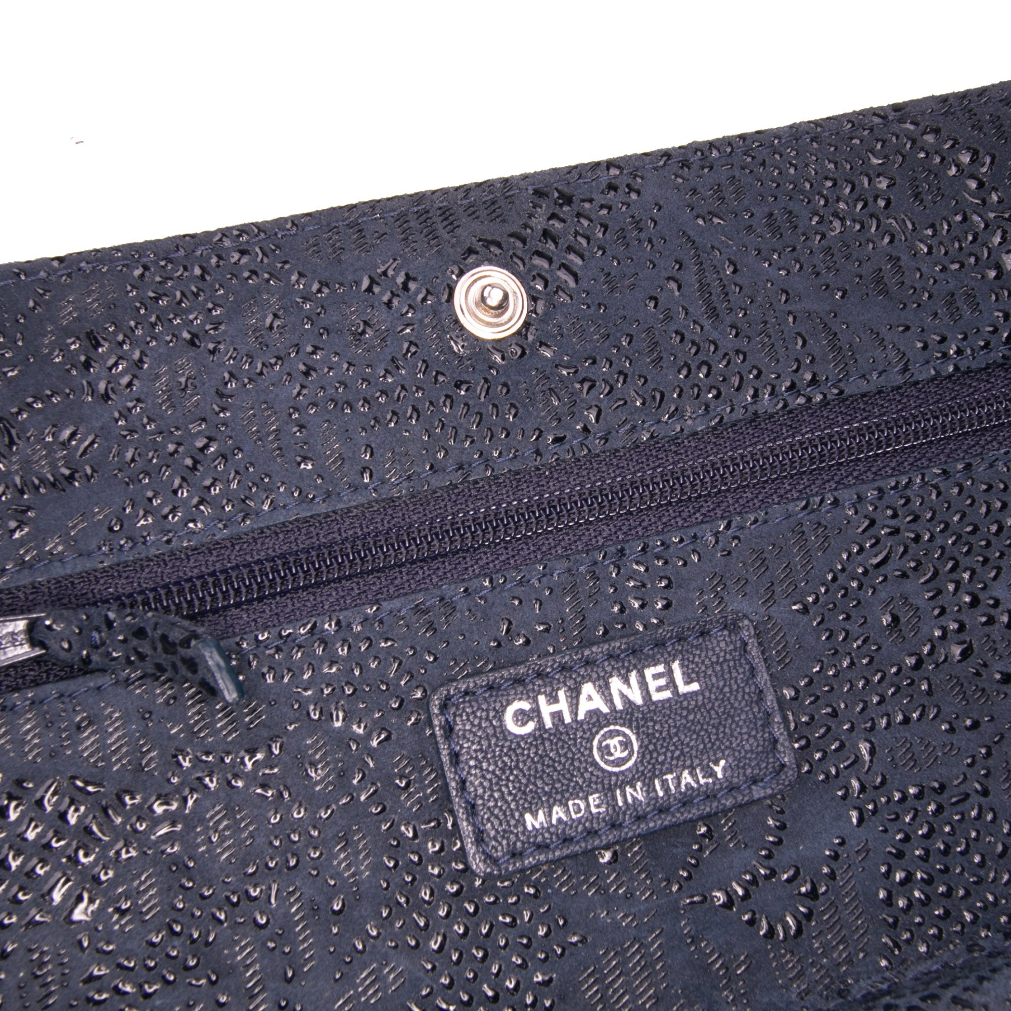 Lace Overlay Goatskin Wallet On Chain