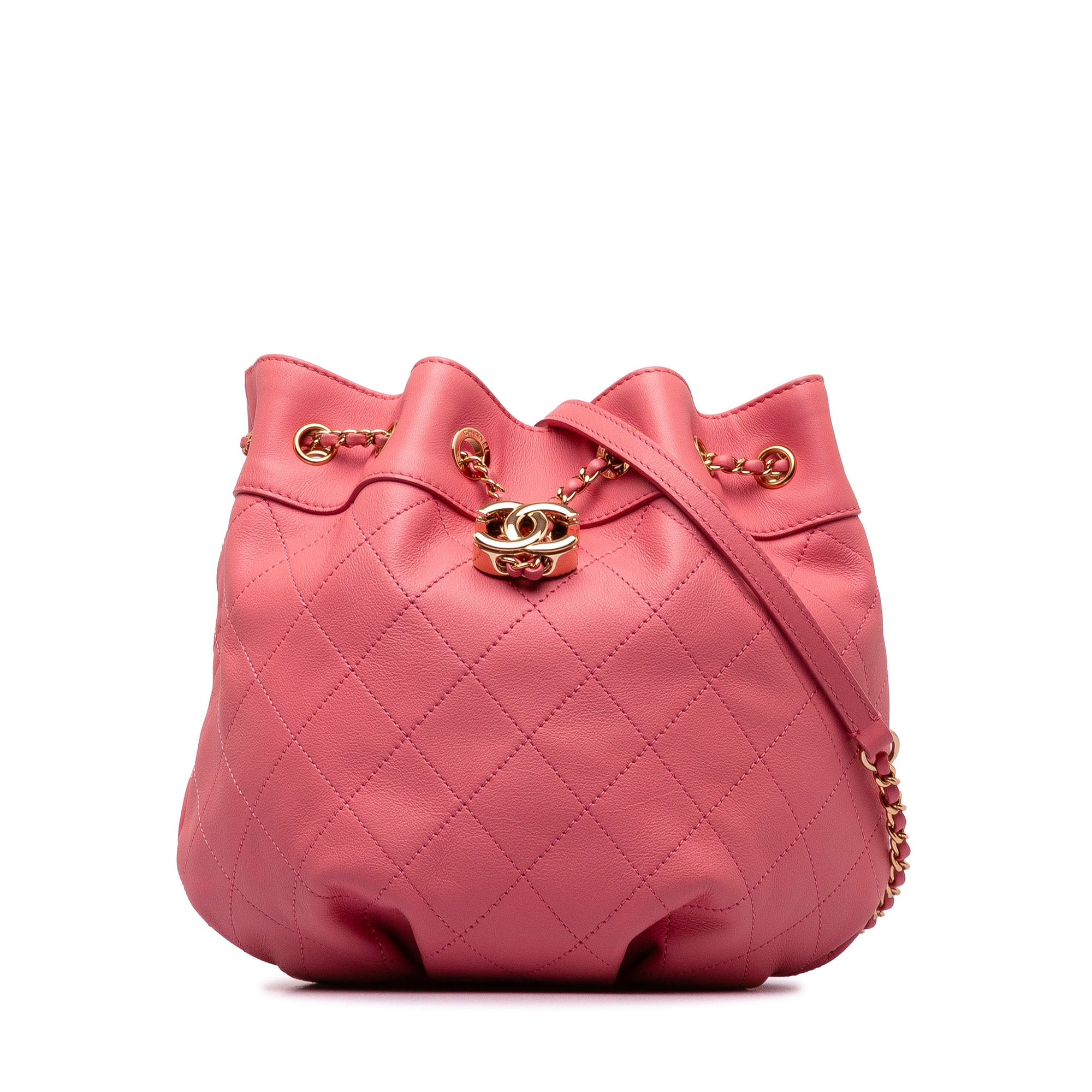 Small Quilted Calfskin Bucket Bag_0