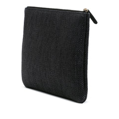 Medium Straw Deauville O Case Clutch