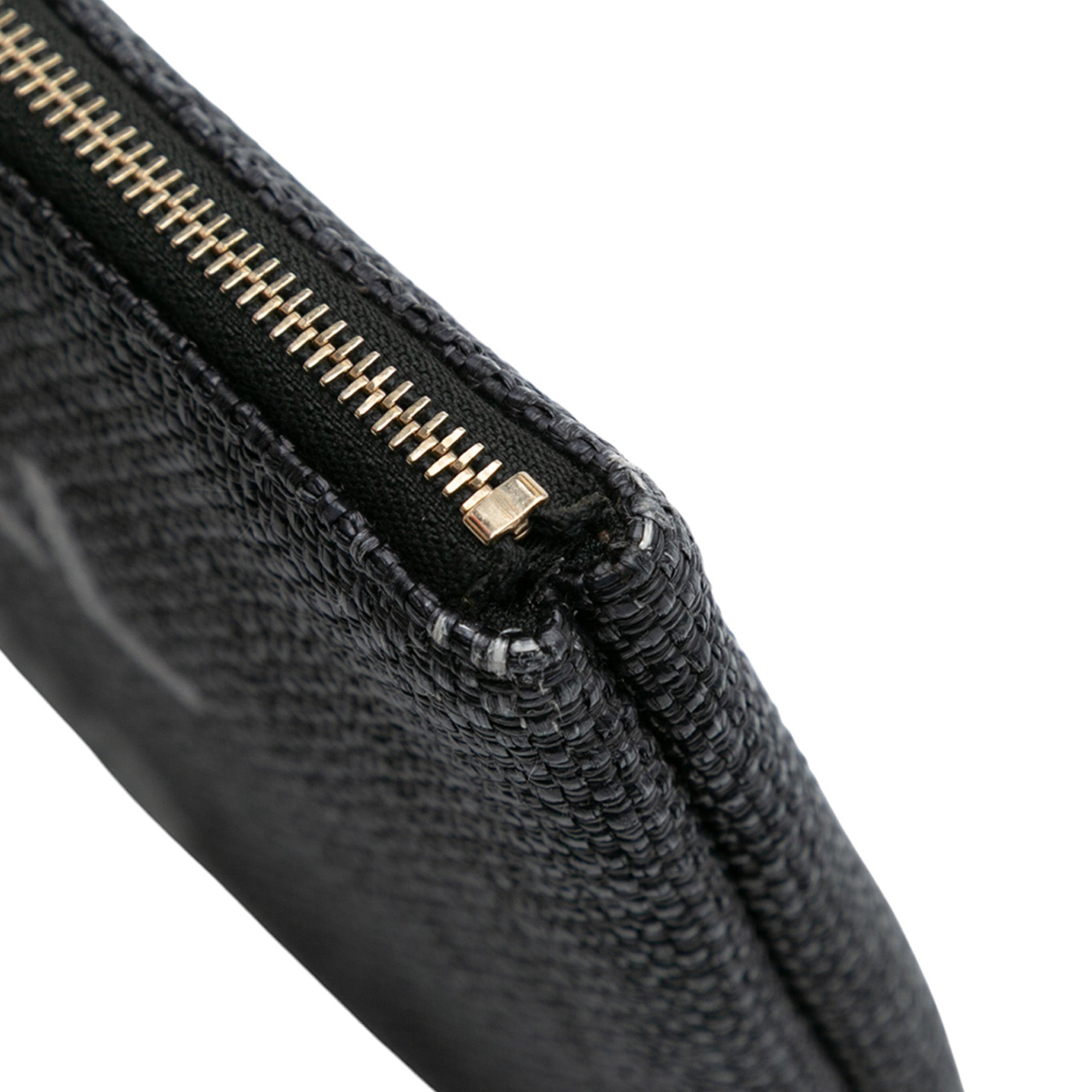 Medium Straw Deauville O Case Clutch