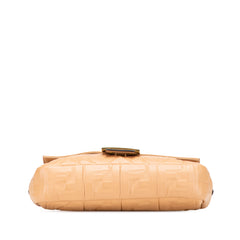 Zucca Embossed Leather Baguette Satchel