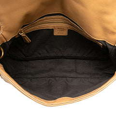 Zucca Embossed Leather Baguette Satchel