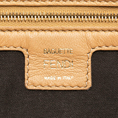 Zucca Embossed Leather Baguette Satchel