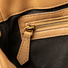 Zucca Embossed Leather Baguette Satchel