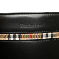 Haymarket Check Trimmed Leather Bucket Bag