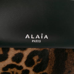 Pony Hair and Leather Leopard Printed Le Hinge Tote