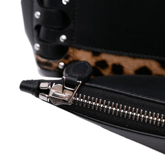 Pony Hair and Leather Leopard Printed Le Hinge Tote