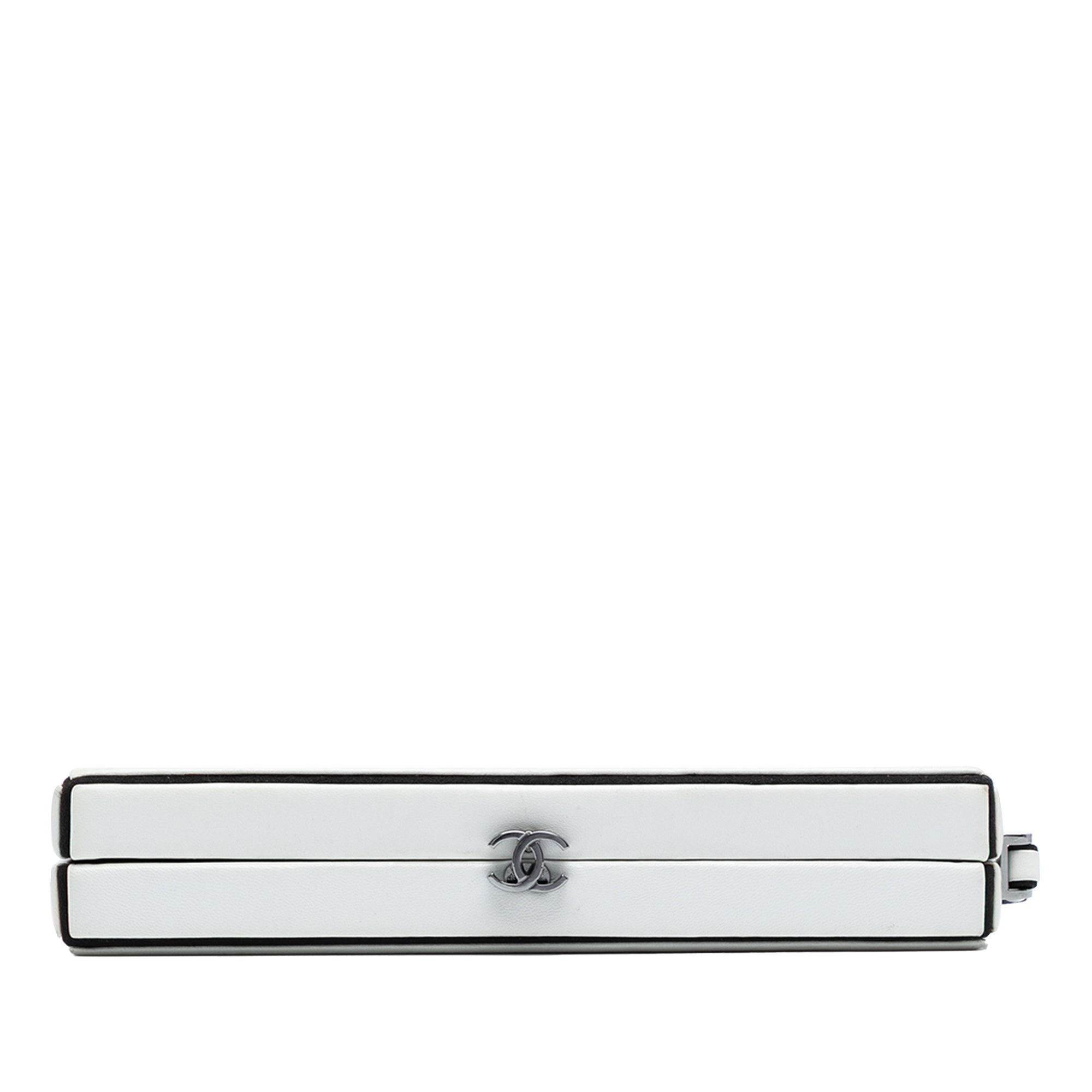 CC Lambskin Box Clutch