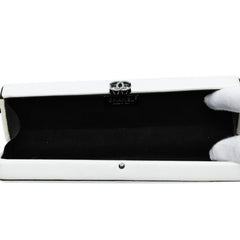 CC Lambskin Box Clutch