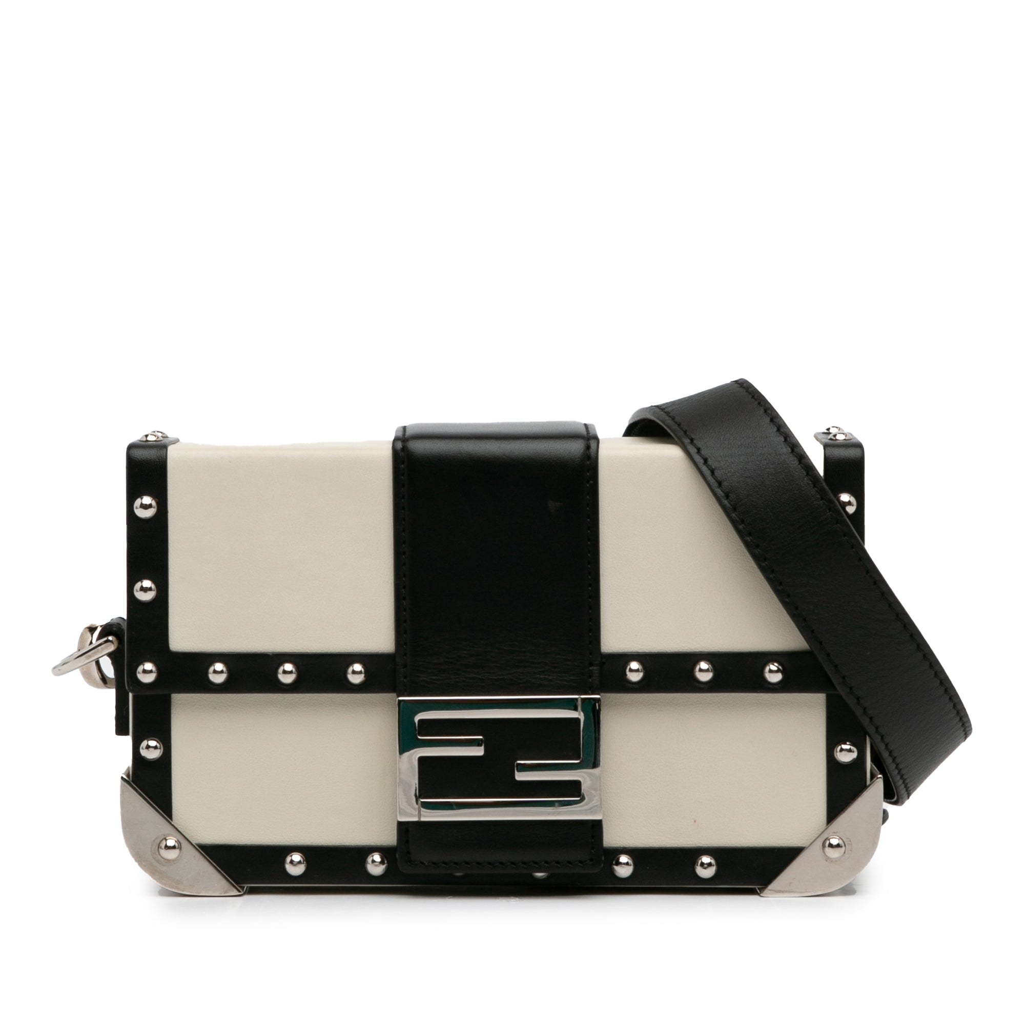 Mini Studded Leather Baguette Trunk_0