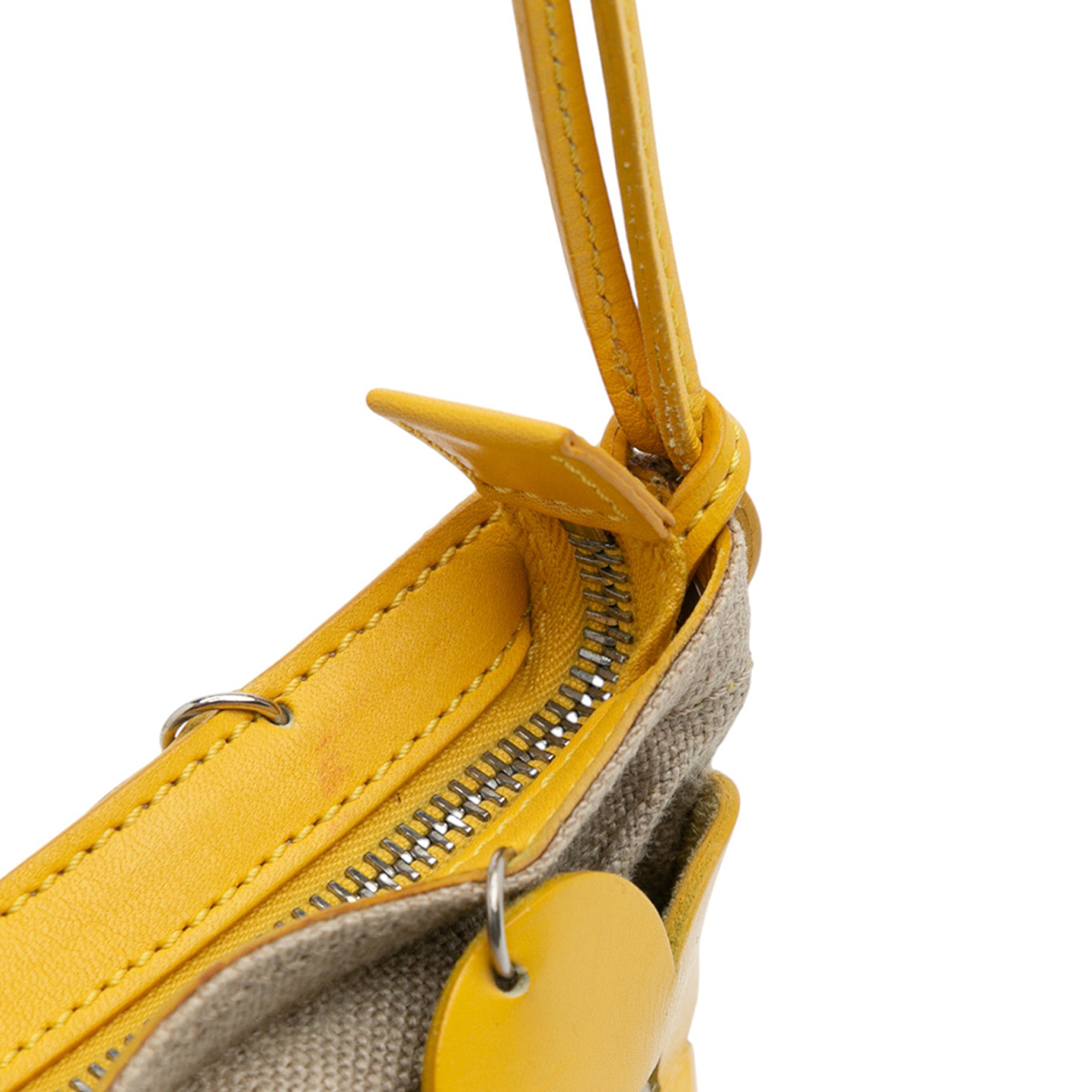 Canvas and Leather Cutout Flower Crossbody