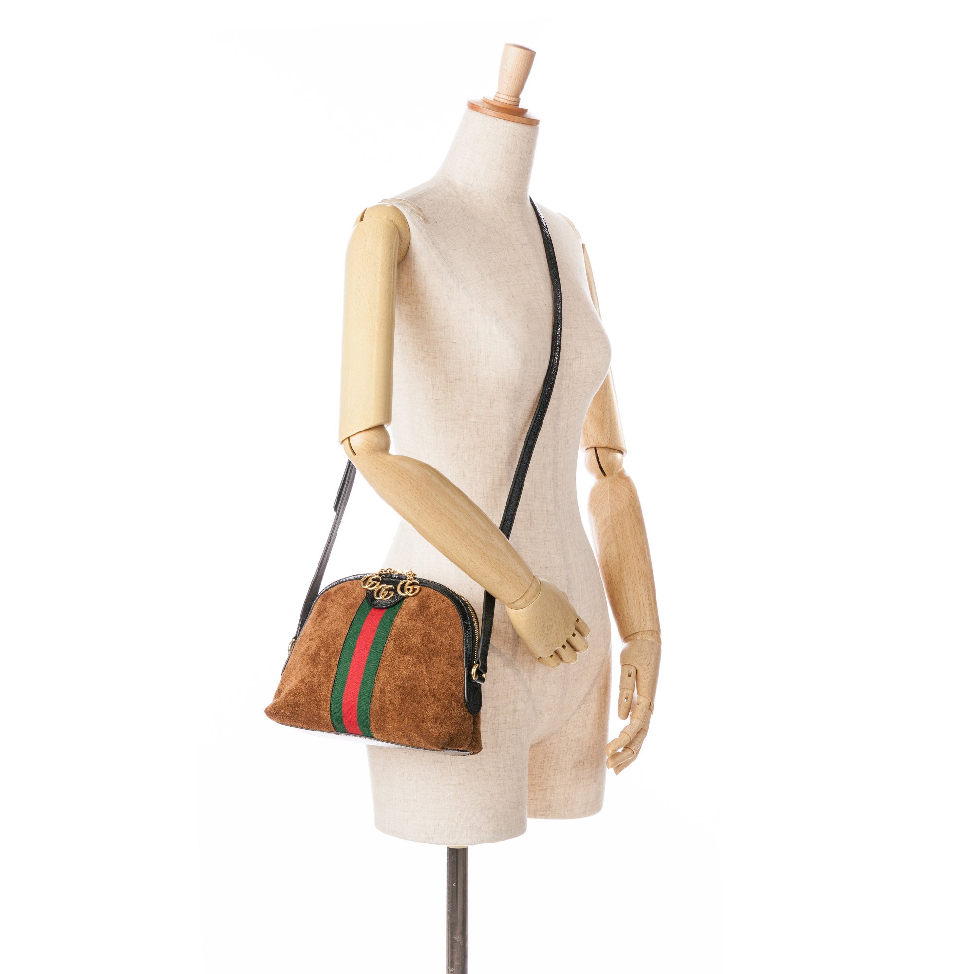 Small Suede Ophidia Dome Crossbody